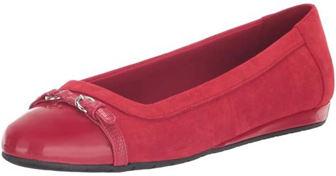 anne klein red flats|More.